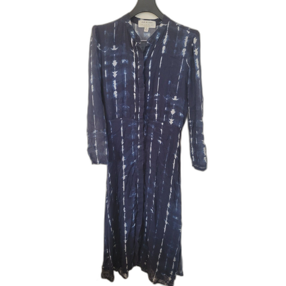 Anthropologie Cloth & Stone Bita Tie-Dyed Shirt Dress